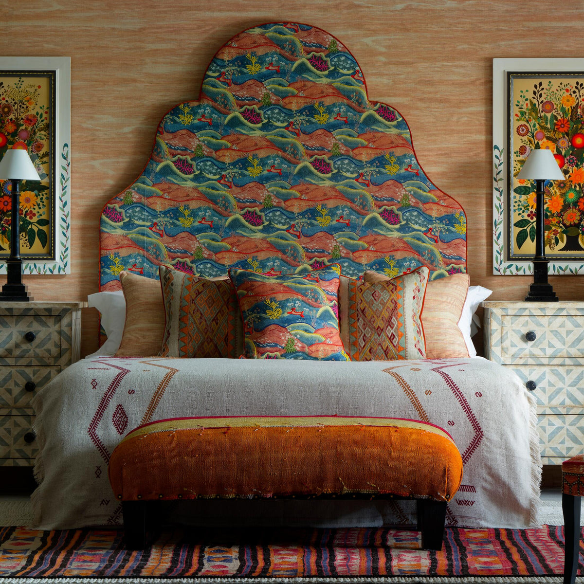 Freida Stool Meadow Multi by Andrew Martin