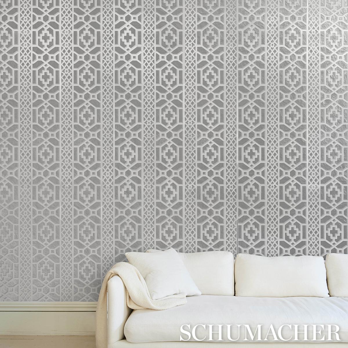 Zanzibar Trellis Mylar by Schumacher Fabrics