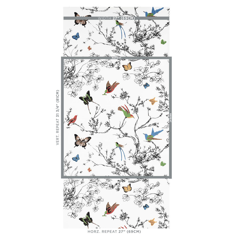 Birds & Butterflies Wallpaper by Schumacher
