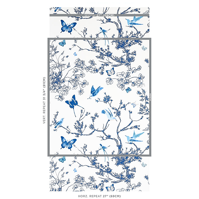 Birds & Butterflies Wallpaper by Schumacher