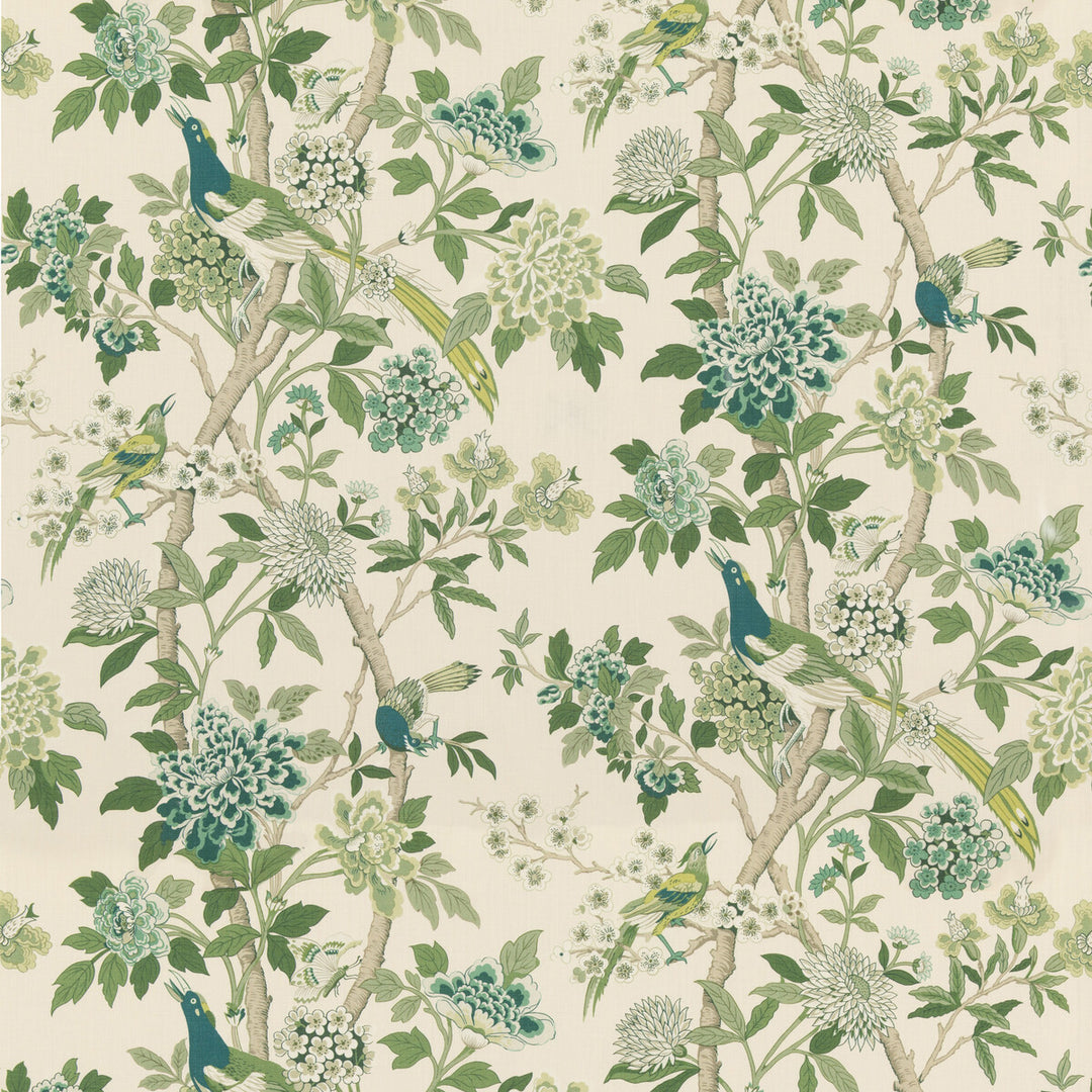 Hydrangea Bird Fabric by GP & J Baker