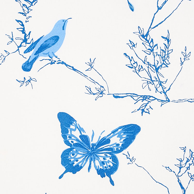 Birds And Butterflies by Schumacher Fabrics
