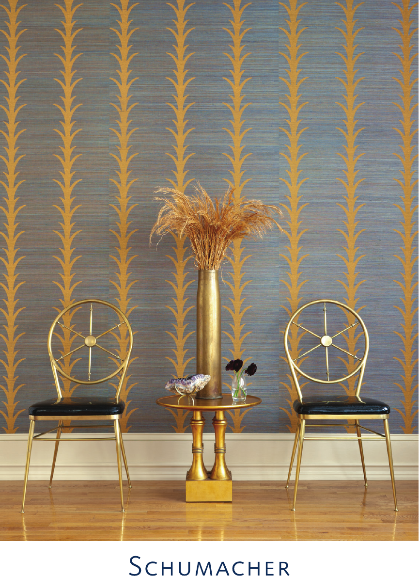 Acanthus Stripe Wallpaper by Schumacher